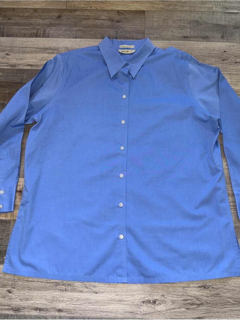 Women’s XXL Eddie Bauer Solid Blue Long-Sleeve blouse
